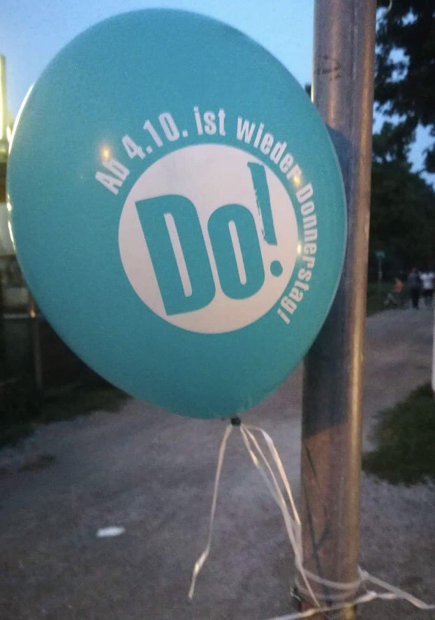 Wir holen uns das Türkis zurück! Ab 4.10. ist #wiederdonnerstag 
Mehr Infos morgen und übermorgen beim Volksstimmefest. Watch out for the Do!-Luftballons.