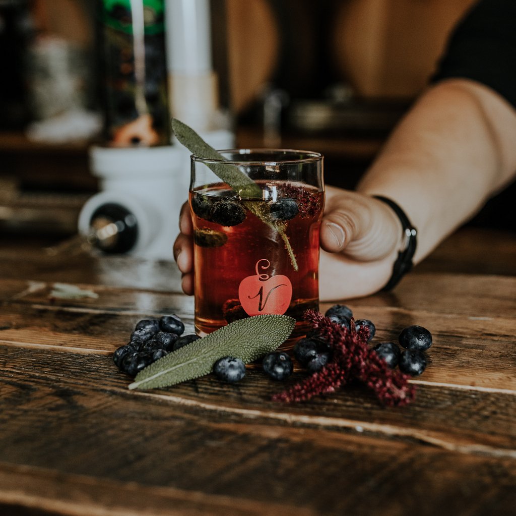 VirtueCider's tweet photo. Small batch tapping at 6pm today! Michigan Apple infused with blueberries and sage. Come by the Tap Room to try some of this limited batch! We'll be pouring this batch all weekend until it's gone. #taproom #smallbatchcider https://t.co/GNZ9SuOizx