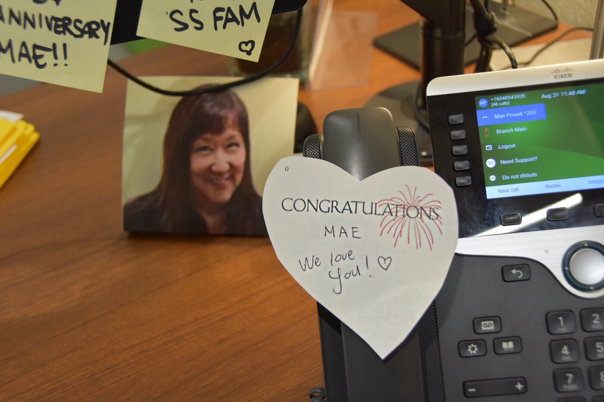 37 YEARS… sharing our Team's effort in reminding our beloved leader of the decades of hard work on the morning of her 37th year with our Bank.  From the looks of it, she must have started when she was 10! <a href="/maehpowell/">Mae Powell</a>  #veryfewwomanleftlikeher