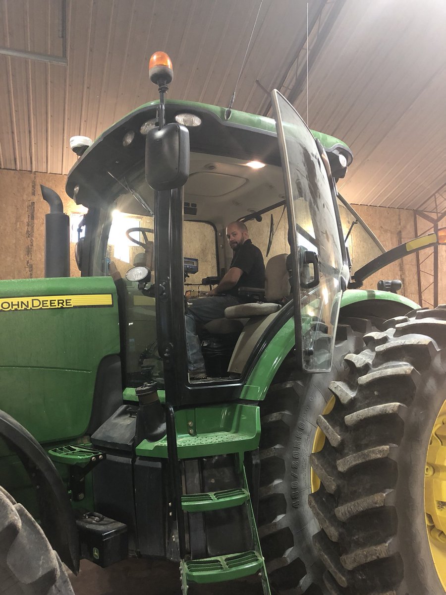 <a href="/MMason643/">Mike Mason</a> working diligently tidying up the cab with the new <a href="/AgLeaderTech/">Ag Leader Technology</a> SteerCommand <a href="/MFA_PrecisionAg/">MFA Precision</a> <a href="/mattstock09/">Matt Stock</a>