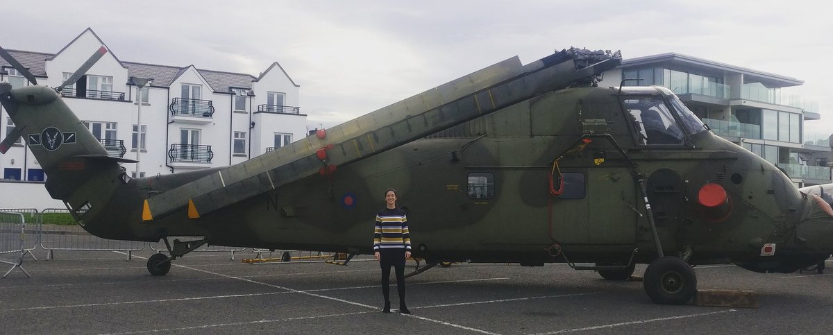 SpaceNorah's tweet photo. Human for scale! An impressive set up at the #STEM village @PortrushAirshow with loads of very cool exhibitors to visit this weekend🛩️👍😀 be sure to come by and say hello 👩‍🚀🚀 https://t.co/1izknWElOl
