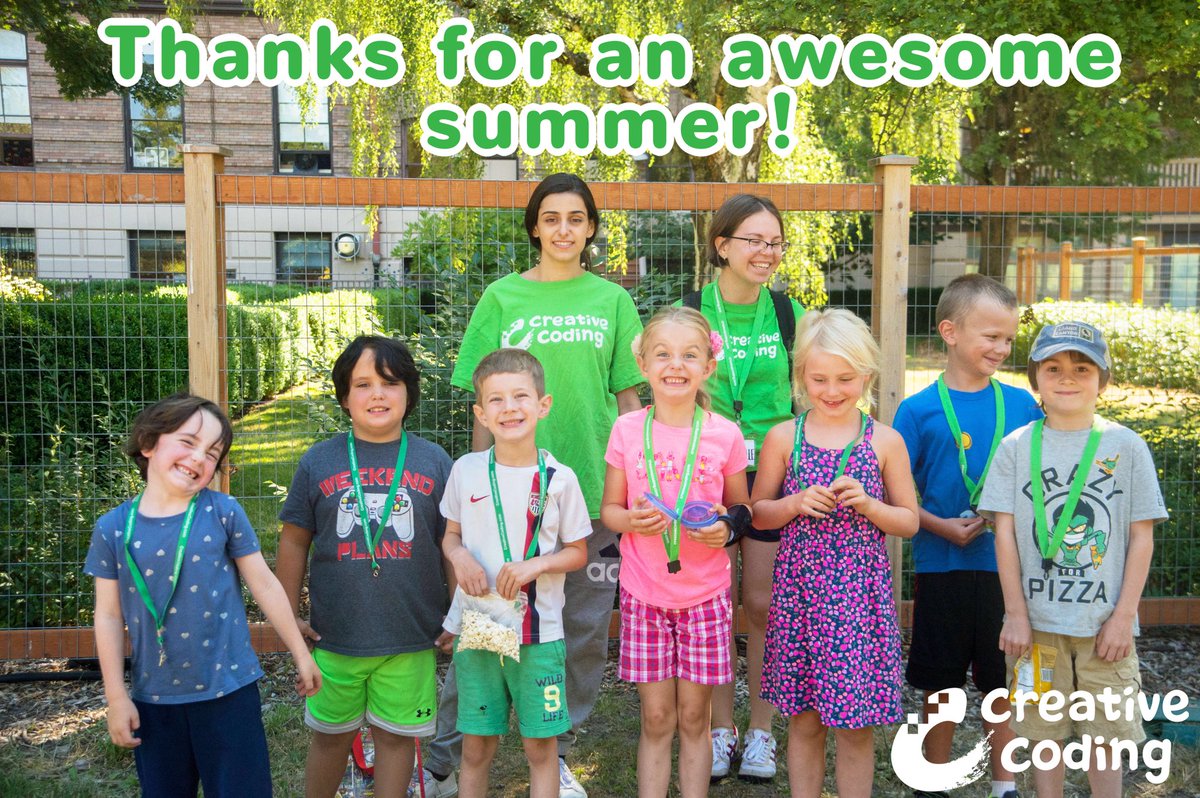 Today is our last day of camp. Thank you to all of our parents and campers for making this an awesome #summer! We can’t wait to see you again in the fall. #code #game #learn #creativecoding #creativecodingseattle
