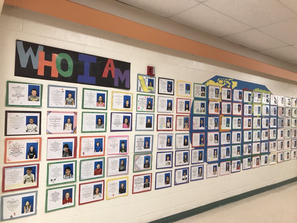 APearson_MI's tweet photo. Honesty and creativity line the halls displaying “Who I am”! Love these kids! @colvinmi @FeldLeslie @MrsMaryGLee #masonmoment https://t.co/uJeQaUH1rK