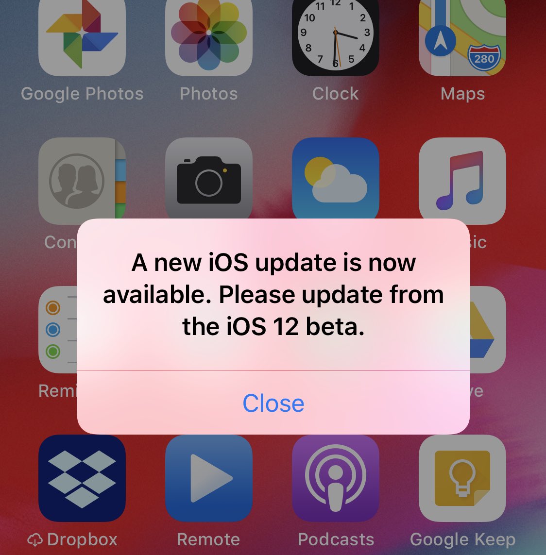 danvkoch's tweet image. #ios12beta staahhp