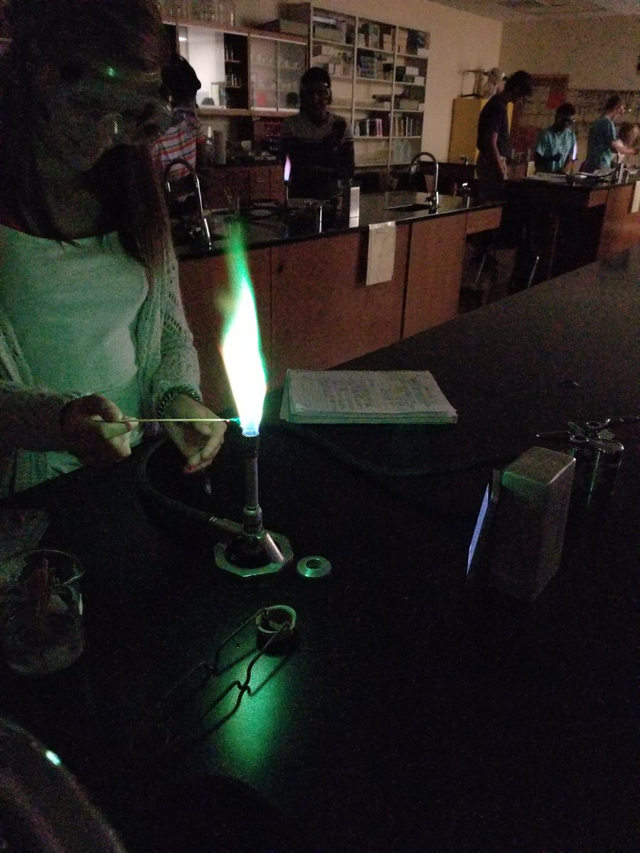 high_hhs's tweet image. Chemistry students performing their Flame Test Lab.#TeamDCS