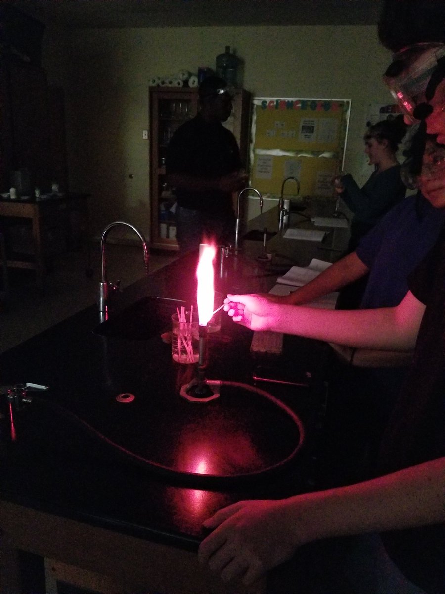 high_hhs's tweet image. Chemistry students performing their Flame Test Lab.#TeamDCS