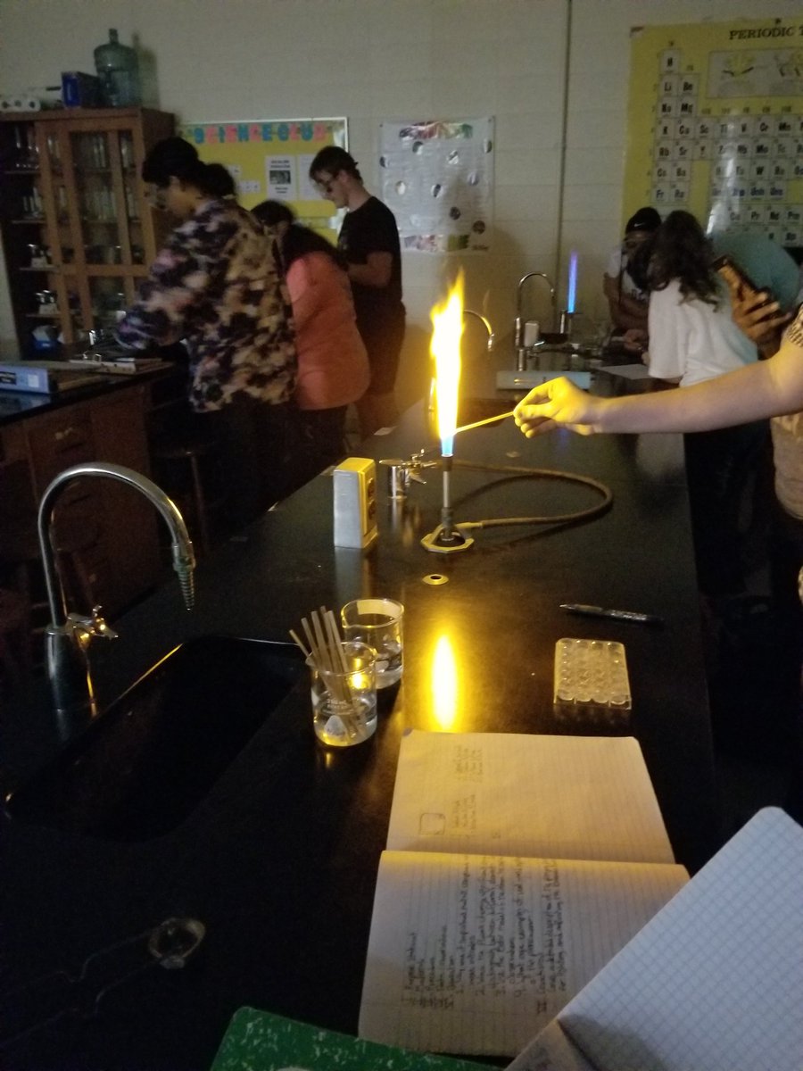 high_hhs's tweet image. Chemistry students performing their Flame Test Lab.#TeamDCS