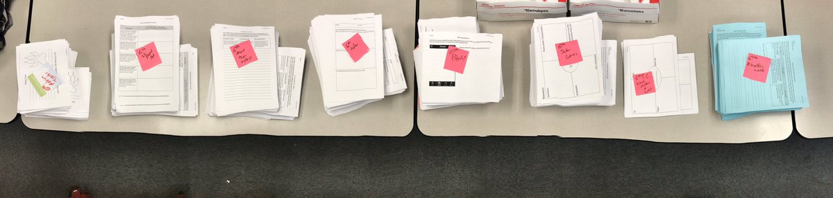 858inthe253's tweet photo. This is what 2 hours of copying looks like for @MountainMiddle ‘s #significant72. #done #somuchpaper #soworthit #first3days #communitybuilding https://t.co/BqW0HRGW3P