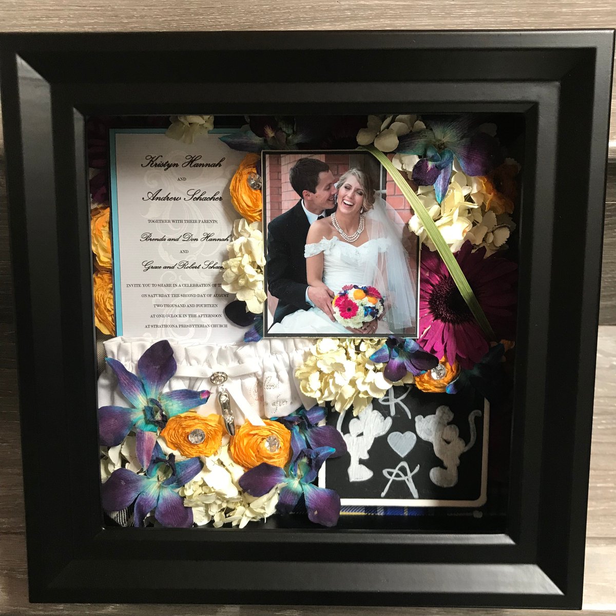 bloom_memories's tweet photo. How cute is this #foreverkeepsake? Beautiful bouquet, sweet #wedding photo and a nod to DISNEY! 😍

#preservedflowers #yeg #yegwedding #weddingofdreams https://t.co/WwrQ06WzHo