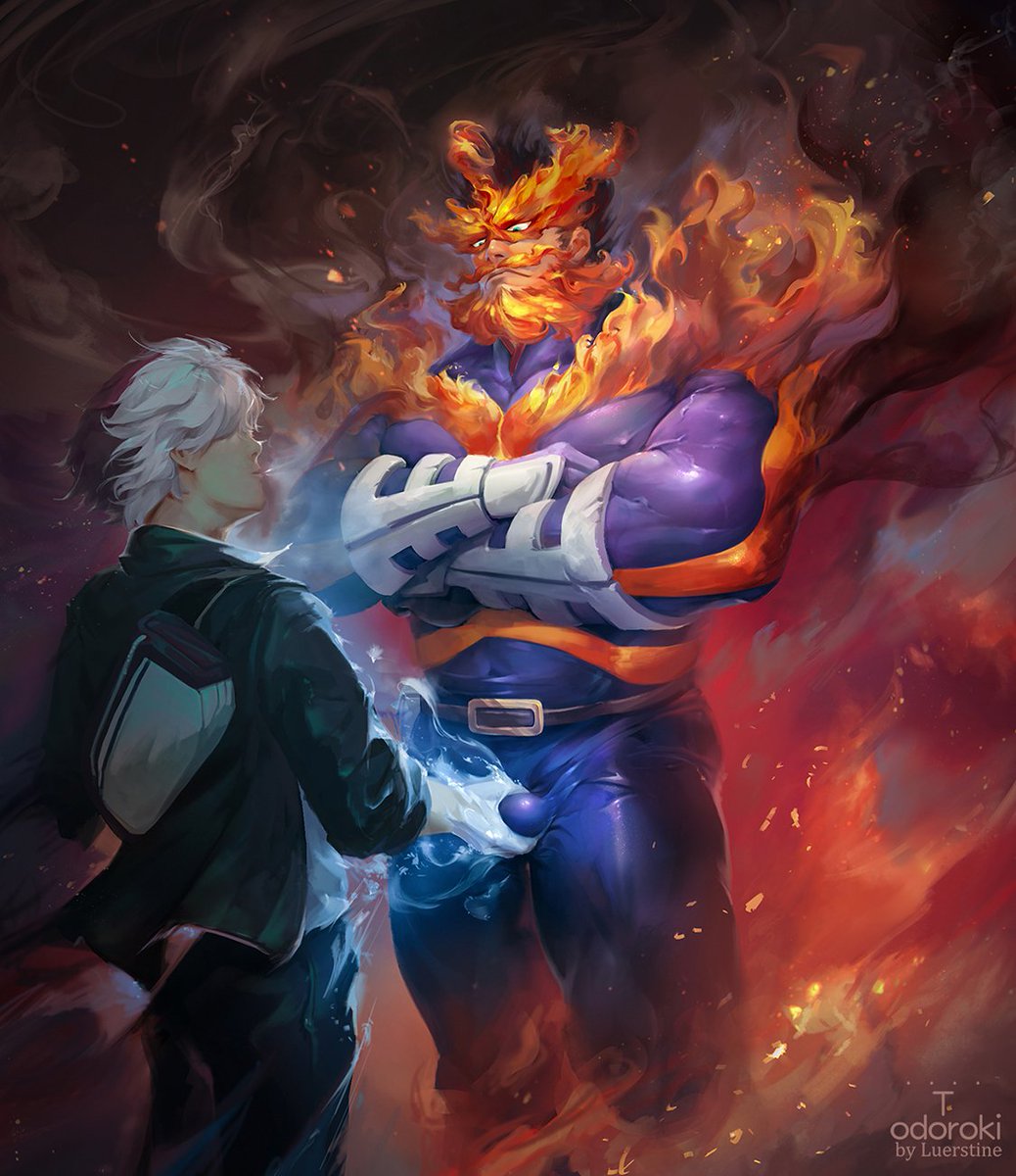 Luerstine's tweet photo. About My Hero Academia season 1.The two of them

#僕のヒーローアカデミア #エンデヴァー #轟焦凍 https://t.co/q997ZbpCq4