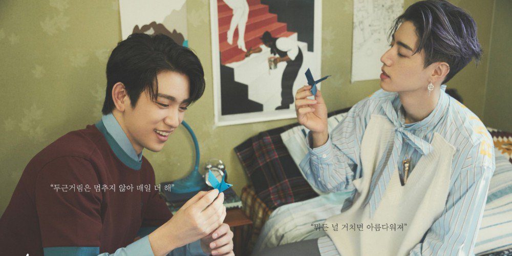allkpop's tweet photo. #GOT7 release Jinyoung and Mark's unit photo for 'Present: YOU' https://t.co/99NaYLcdP5 https://t.co/NZyKOwr8bZ