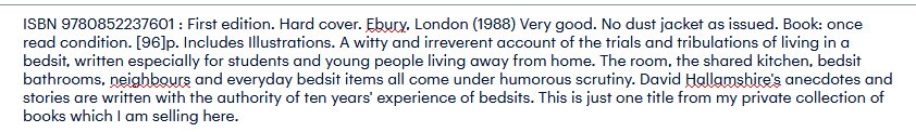 VoltInuOfflclal's tweet photo. The Bedsit Survival Manual (Hardcover) by David Hallamshire 1988 First Edition #London #property #Mayfair #undefined #craphaiku #mygaff #mypad #myflat #myapartment #myhouse #myhome #Student #Students #accomodation #Humour #Bookstore #Greatreads #read #Book https://t.co/gy2ymj7913 https://t.co/F3fbU3itDN