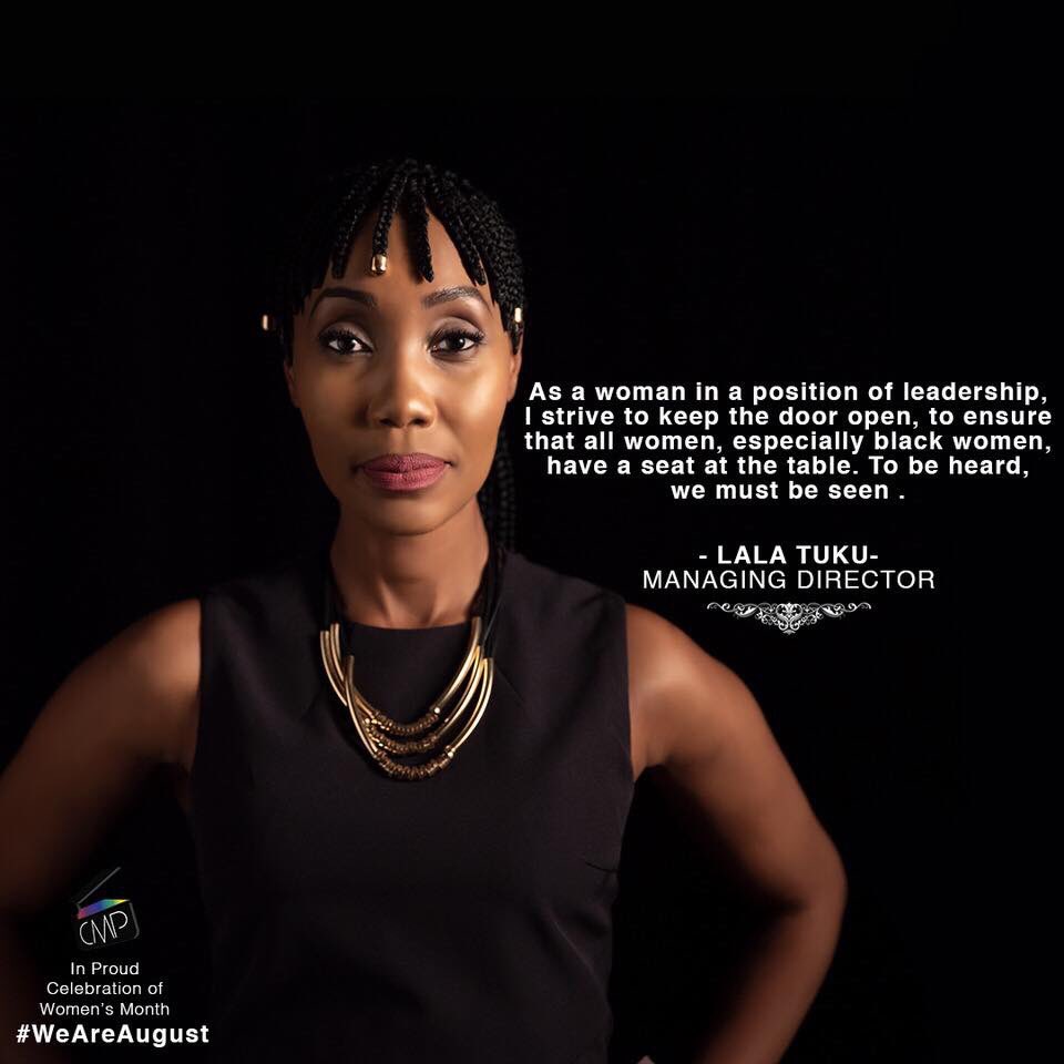 K_DomGumede's tweet photo. She is Super Woman! But I get to call her partner! 🙌🏾🙌🏾👏🏾👏🏾 #Repost @CMPTVee ・・・
As we close off Women’s month we celebrate our beautiful MD who has over 2 decades in the industry @LalaTuku #womensday #womensmonth #WeAreAugust #WeAreCMP 🌟 https://t.co/p9JS7RKn2d