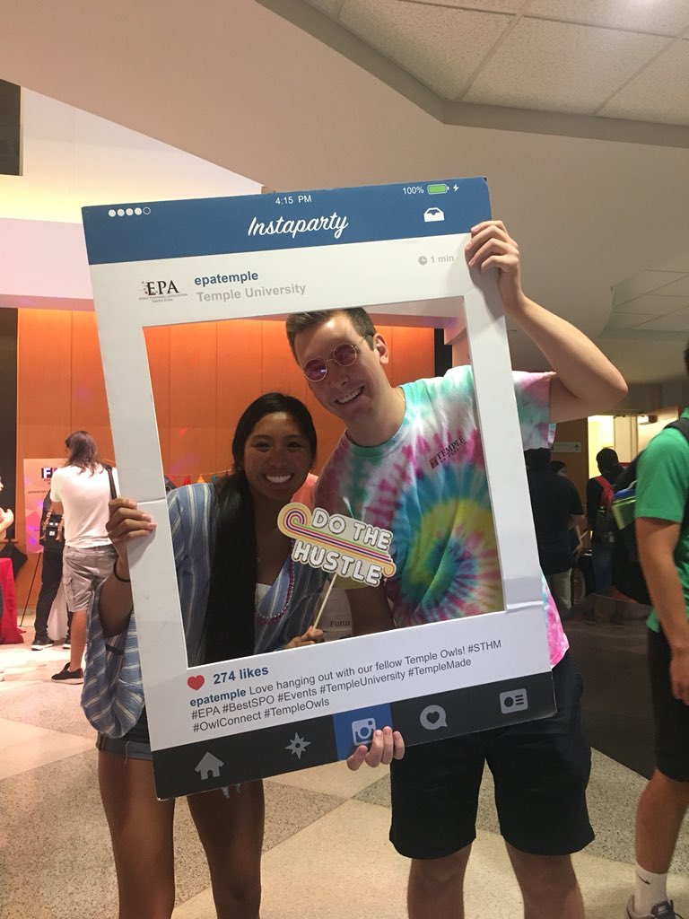 EPATemple's tweet photo. Come stop by the SPO Fair and take a picture for your chance to win a Starbucks gift card!! @TempleSTHM https://t.co/3JRSH48uPN