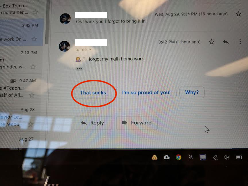 …I think the <a href="/gmail/">Gmail</a> team should sanitize auto-response options a bit more. Think of the children!