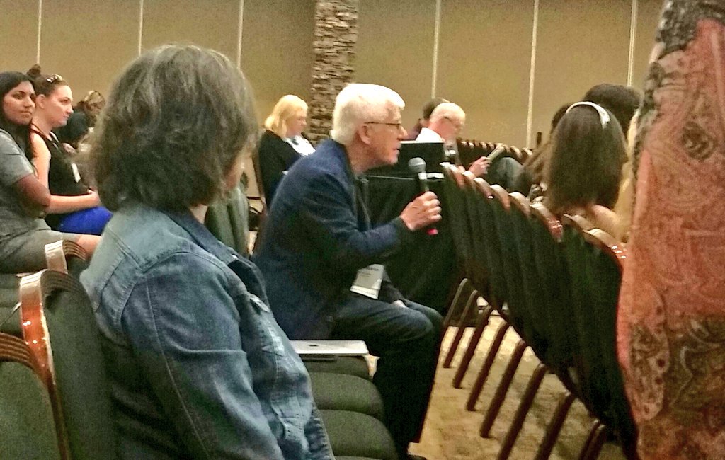 ColoradoSPH's tweet photo. Dean Samet inquired to @PublicHealth President Joseph Telfair at the #PHIR2018 plenary session, how they are addressing the challenge of push against evidence-based science in our current political climate.
#ThisIsPublicHealth #BetterTogether https://t.co/RM8AwTdxF7