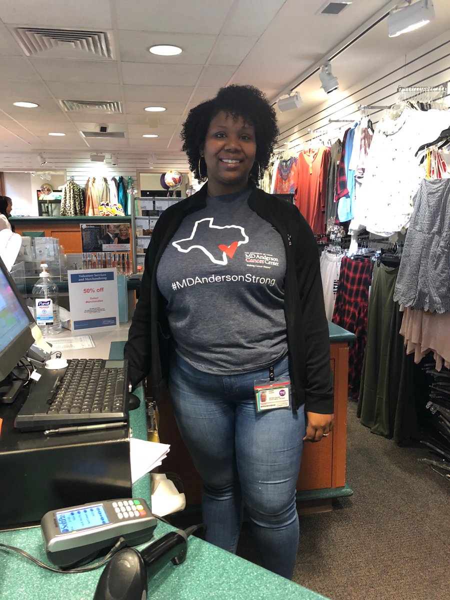 karenluMD's tweet photo. Still excited to see #mdandersonstrong worn proudly! As August ends, shout out to all who worked tirelessly to keep patients safe during #Harvey! 1 yr later, we are stronger @MDAndersonNews @CarolPorterDNP @MattBerkheiser @bnpeyton https://t.co/rjPfpOVNdM