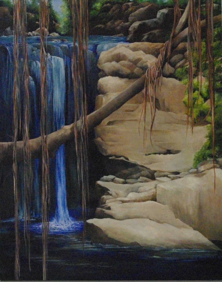 Loueenm's tweet photo. My latest in the Earth Magic series, this oil painting is 'Hidden Treasures' https://t.co/Y0PI0yT263