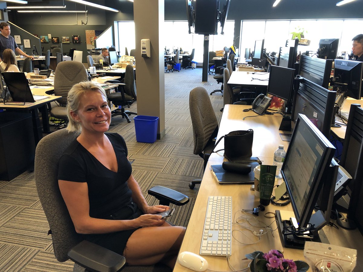 Happy, sad day. Last shift <a href="/TheWindsorStar/">The Windsor Star</a> for metro/business editor <a href="/RoseannDanese/">Roseann Danese</a> (that’s her with her last assignment list), Woman of Steele <a href="/winstarkelly/">Kelly Steele</a> and me. This is truly a special place where some very amazing people bring you local news. What they do matters.