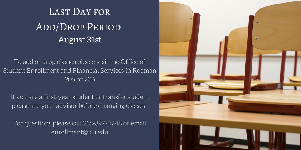 Do not forget this is the last day to Add and Drop classes at no cost. If you have any questions please contact the SEFS Team or your Advisor