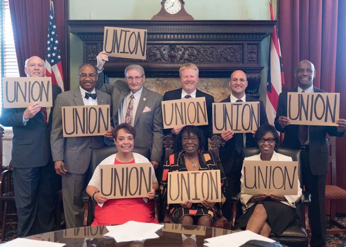 OhioSenateDems's tweet photo. Today, we celebrate working people and unions in America and the progress they have achieved, fighting for labor rights and better working conditions. From every member of our caucus, happy Labor Day! https://t.co/HHTPfeHC7V