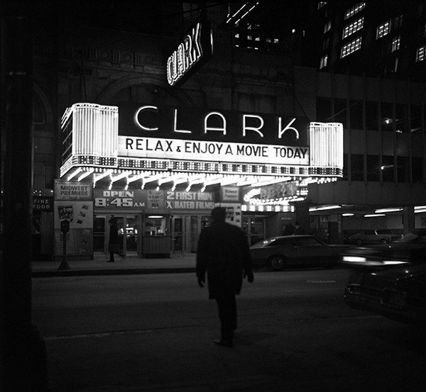 Lyric Theatre, Third Avenue, Manhattan, 1936, Berenice AbbottNaples, 1956, Thomas HoepkerClark Street Theatre, Chicago, c1960s, Vivian MaierTivoli Cinema, Sissons Lane, Leeds, 1976, Peter Mitchell  #photography