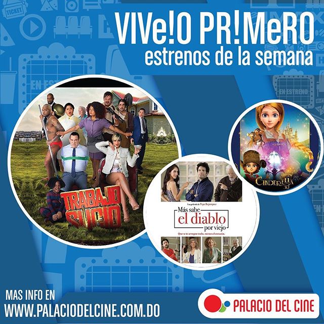 ¡Vive los estrenos de la semana hoy viernes! 🎬🎬 ¿Qué película quieres ver hoy? Consulta los horarios en nuestra página web palaciodelcine.com.do