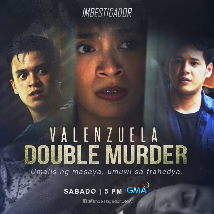 ImbestigadorGMA's tweet photo. Abangan ang pagganap nina Inna Feleo, Rob Moya at Dominic Roco sa pagsasadula sa 'Valenzuela double murder!' 

Isang oras na lang at mag-uumpisa na ang #Imbestigador! 
Tutok na sa GMA Network​, mga Kapuso! https://t.co/ttjLElRTRM
