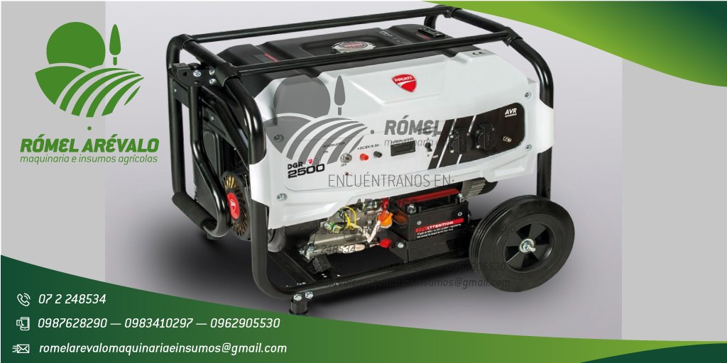 RomelInsumos's tweet photo. GENERADOR DUCATI DGR-2500S
El generador de alto rendimiento de DUCATI 100% ITALIANO 100% ORIGINAL GARANTIZADO; contiene indicador de nivel de gasolina y alarma de nivel de aceite.
Realizamos entregas técnicas y personalizadas a NIVEL NACIONAL.
¡Gustosos de poder servirles! https://t.co/nlvcy99xZn