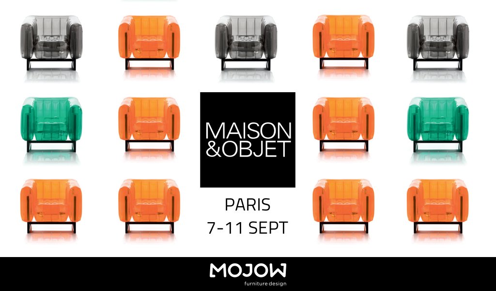 [SALON] 📢 Mojow sera présent du 07 au 11 septembre prochain à Maison &amp; Objet Paris. Venez découvrir notre design gonflé ! 
#déco #design #mojow #maison