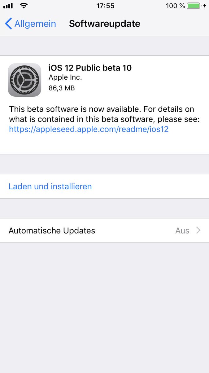 Bullubu's tweet image. Das ging schnell #ios12beta