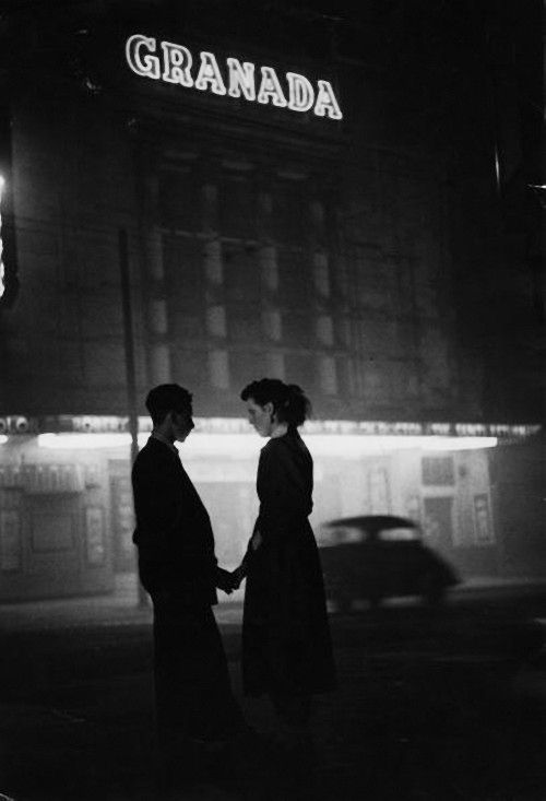 Times Square, 1950, Bedrich GrunzweigBlack Widow, 1954, Frank Oscar LarsonYoung Couple Hold Hands, Granada Cinema, London, 1957, Bert HardyDrive-in theater, San Fernando Valley, California, 1973, Steve Fitch