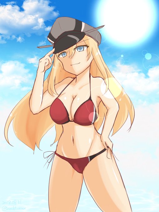 ビスマルク「新しい水着を買ってくれても良いのよ? 見たいでしょう?」
#艦これ版深夜の真剣お絵描き60分一本勝負
#艦これ版真剣お絵描き60分一本勝負_20180831 