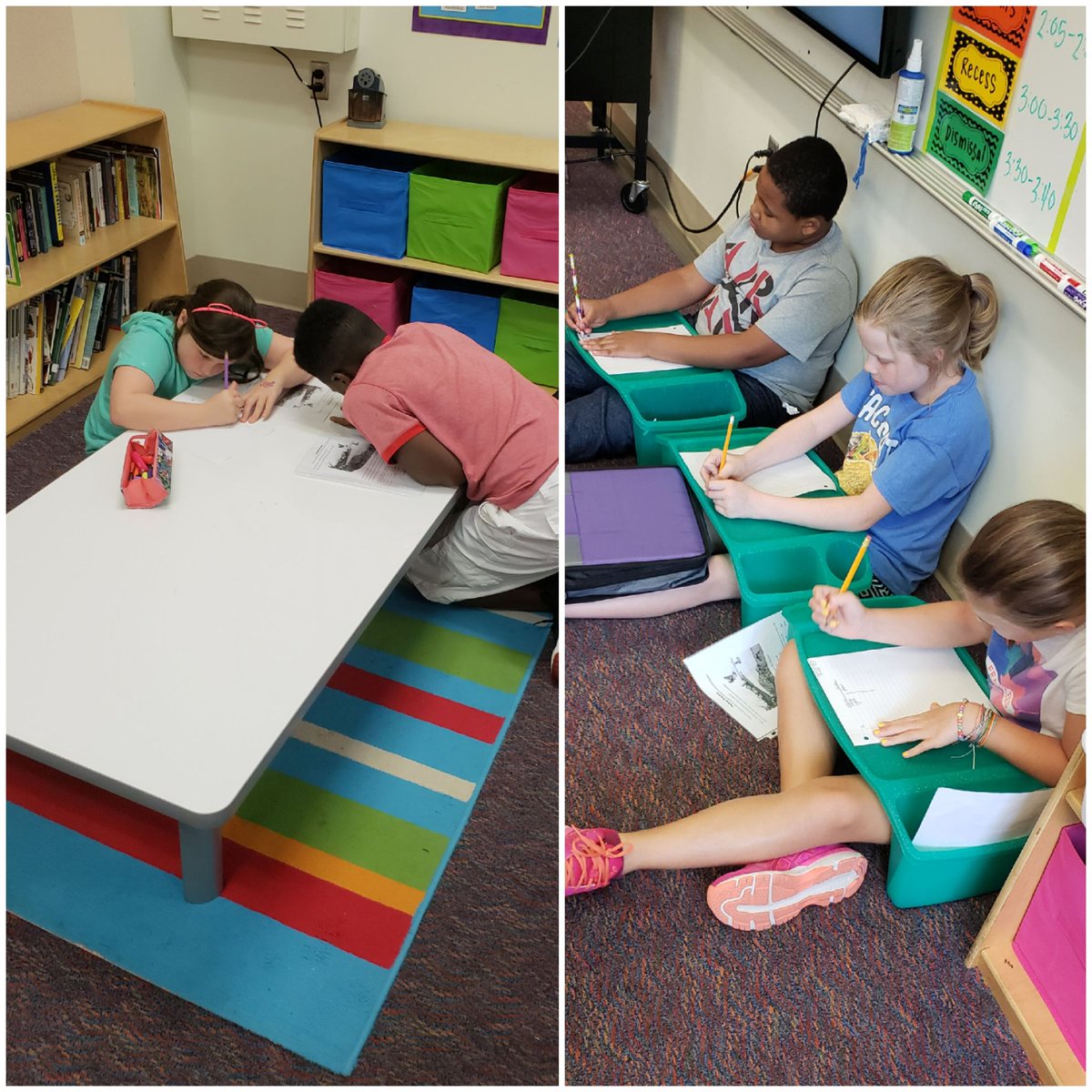 MsSchneiderRoot's tweet image. Flexible seating is coming in handy for our group work! #flexibleseating #lapdesks #shorttable #fifthgradescience @RootElem