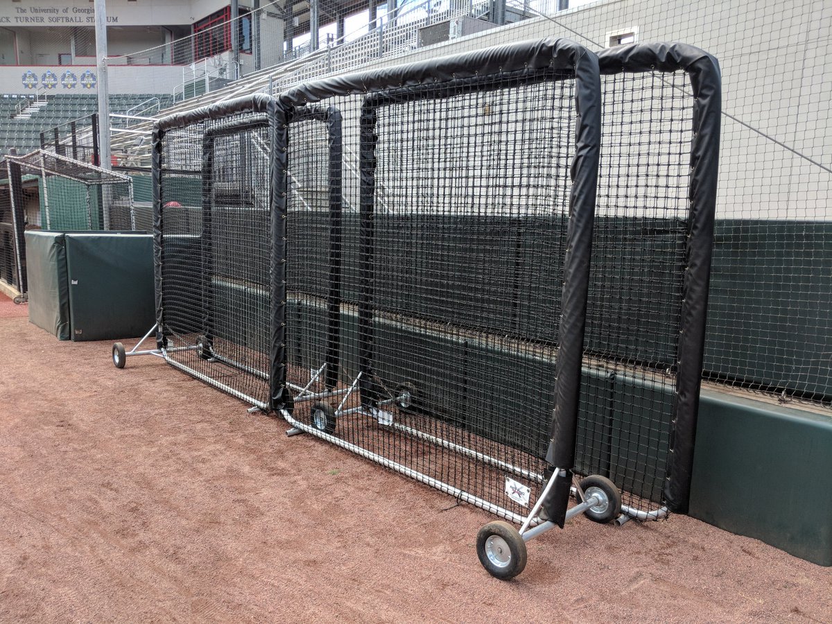 WillMinor09's tweet photo. #FastpitchFridays with the @NettingPros #netcommanders on Location @UGASoftball. Getting them ready for #FallBall. Check out our #NettingPros #Softball #FullProtector #IndoorHittingFacility #Netting #BallCarts #PocketScreens #BPScreens #WallPadding & more... https://t.co/0RRsLuUpyk