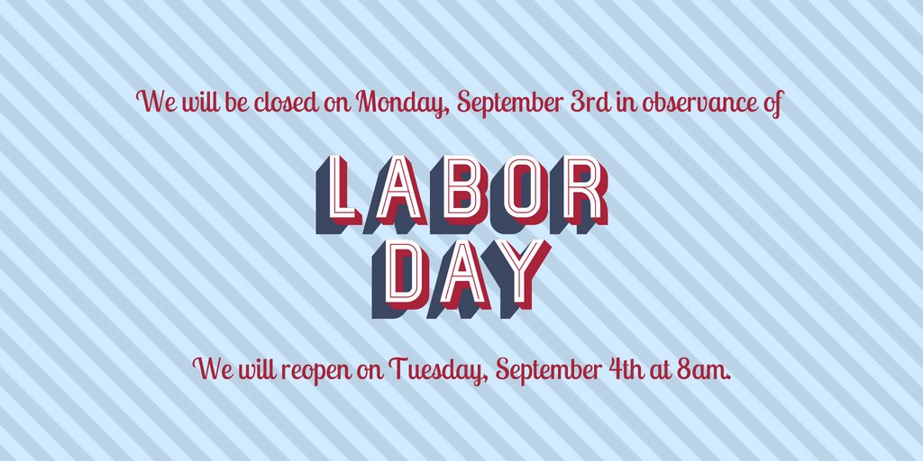 CSAVSystemsLLC's tweet photo. We will be closed on Monday, September 3 in observance of Labor Day. Wishing you all a relaxing, enjoyable and safe holiday weekend!! https://t.co/S1RwA0xLi6