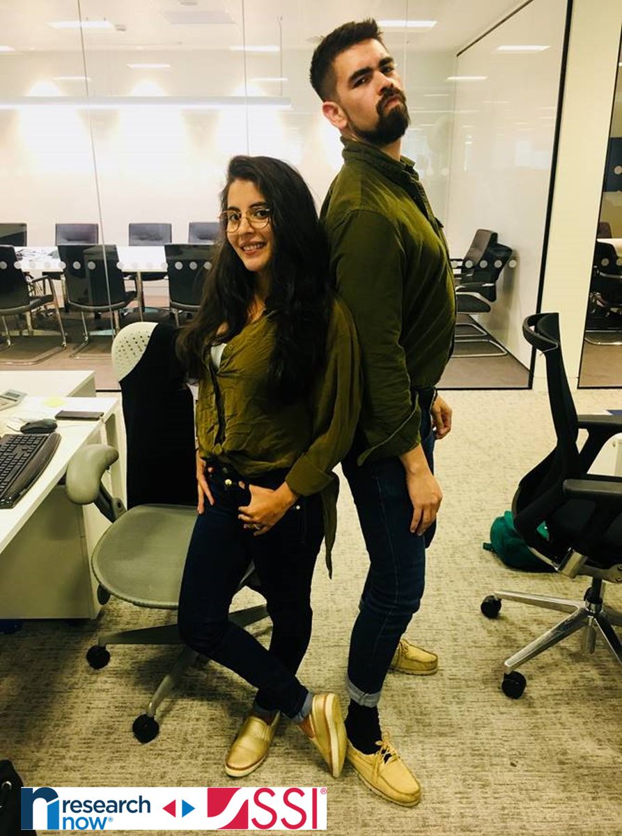 Check out our #London office #TwinningFriday pair, Miguel Marre - Account Manager, and Dayana Massey, Manager Member Rewards. Right down to the shoes, these two are definitely cool  #OfficeTwinning #FunatRNSSI #WorkatRNSSI