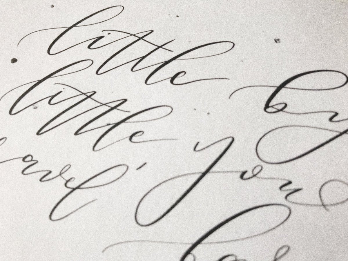 things_grow's tweet image. Working on letter forms today with my new brause nib and nib holder from @JetPens ❤️😍 I’ve tried countless of nibs, but I always come back to this one! #calligraphy #dippencalligraphy