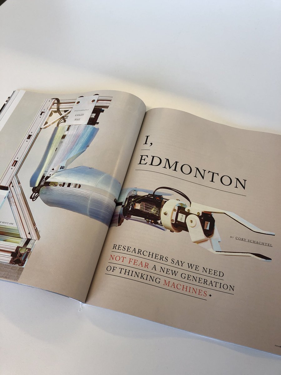 AmiiThinks's tweet photo. “It was that mystery, right from the beginning — the impossibility, yet inevitability, of an electronic brain.” - Amii’s Rich Sutton

Thrilled to see such an in-depth look at the #yeg #AI scene in this month’s issue of @AvenueEdmonton! https://t.co/1xkBkHMWii