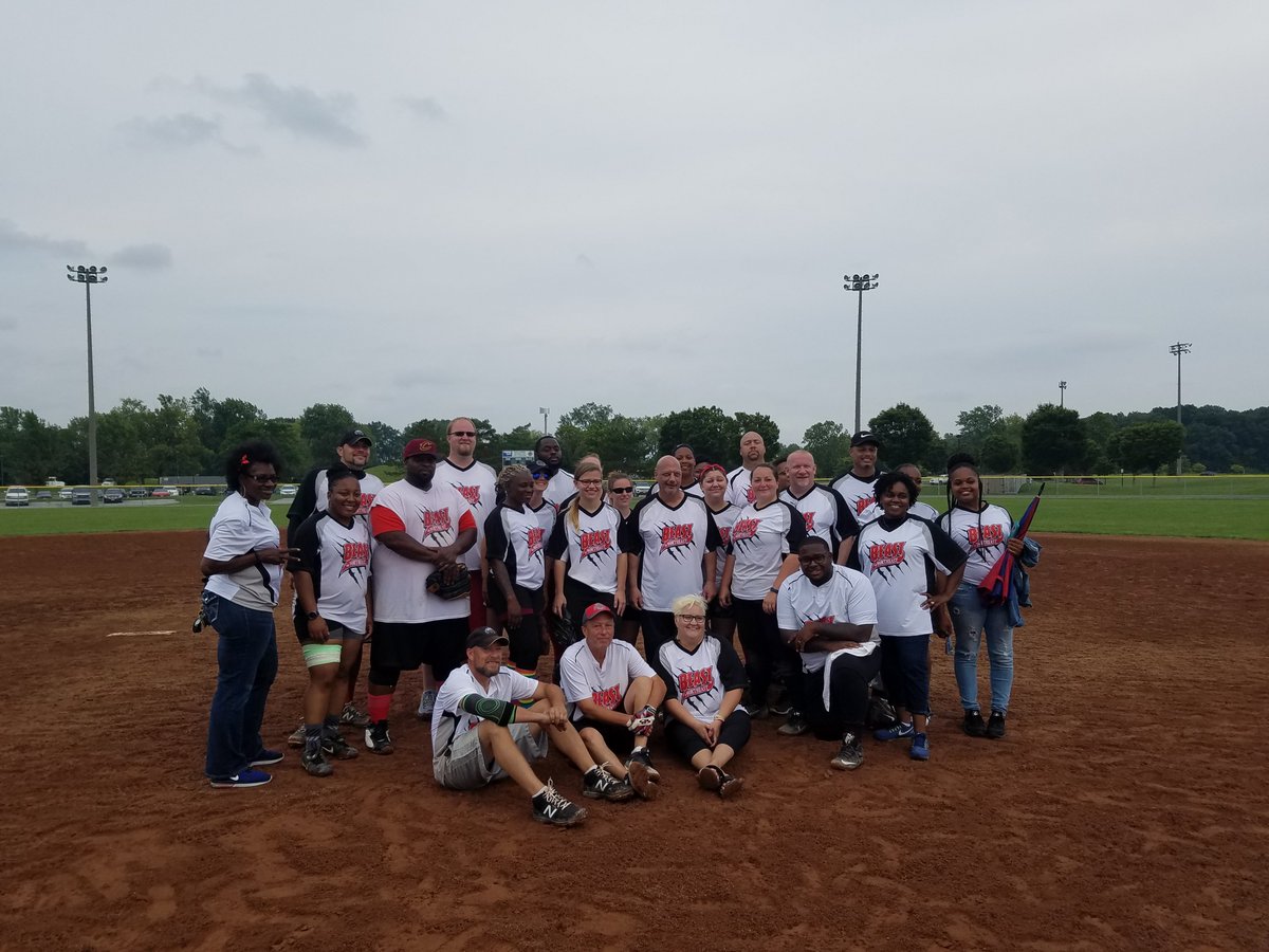 drcohiohr's tweet photo. Several Northeast Reintegration Center employees made the drive to Hilliard, Ohio to root for “The Beast Northeast” Reintegration Center Softball team. The NERC Team was comprised of 19 male and female employees who took part in the ODRC Coed Softball Tournament. #softball #odrc https://t.co/FDA8wP162B