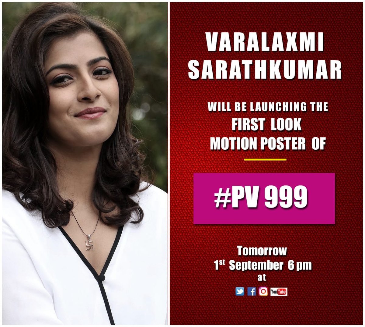 galattadotcom's tweet photo. . @varusarath to launch the first look motion poster of #PV999 tomorrow at 6 PM.
@PV999_Offl Movie
Directed & Produced by #VaradaRaj
#RainbowProduction & #Intellic Presents
An #ActionReaction @actionje
Release
@PROSakthiSaran https://t.co/Ye6YEKtbTN