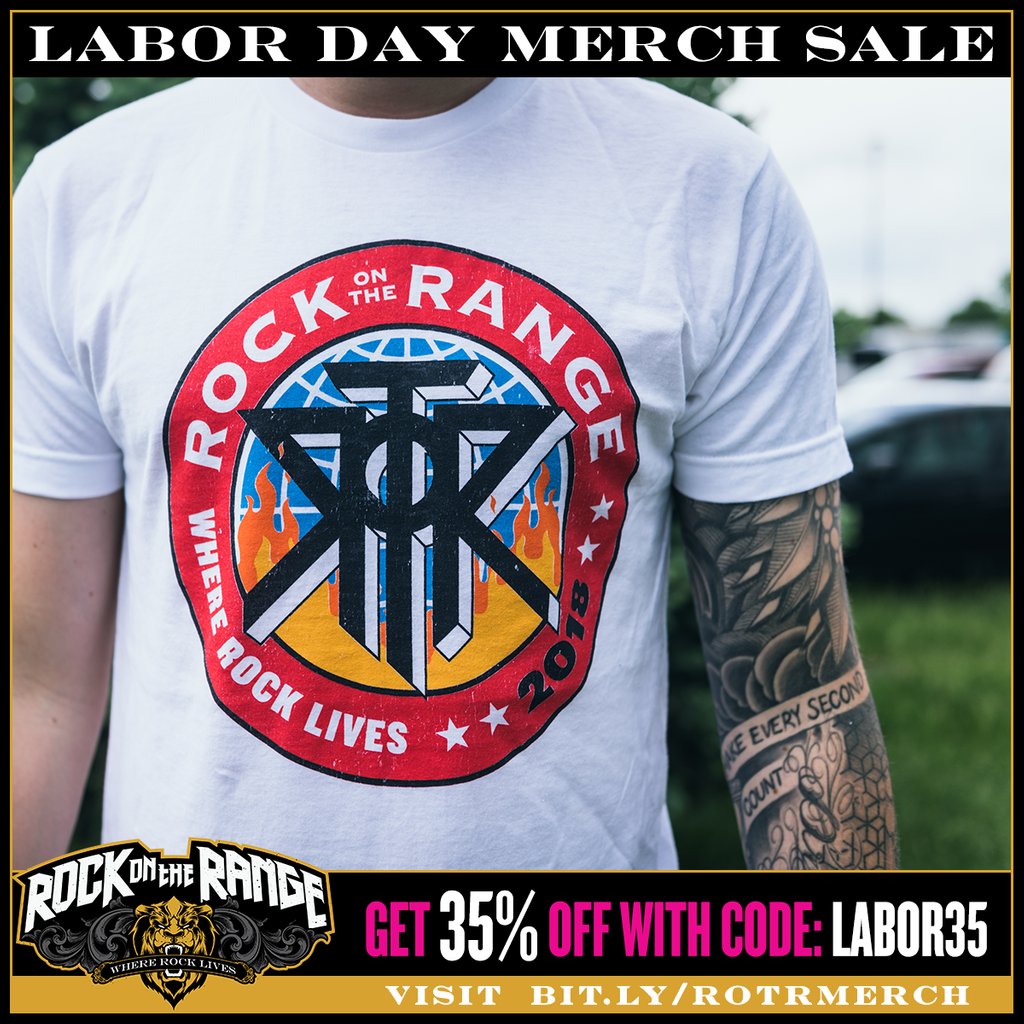 Get 35% off this Labor Day Weekend in the #RockOnTheRange merch store

Use the code LABOR35 when you check out 🤘 bit.ly/rotrmerch