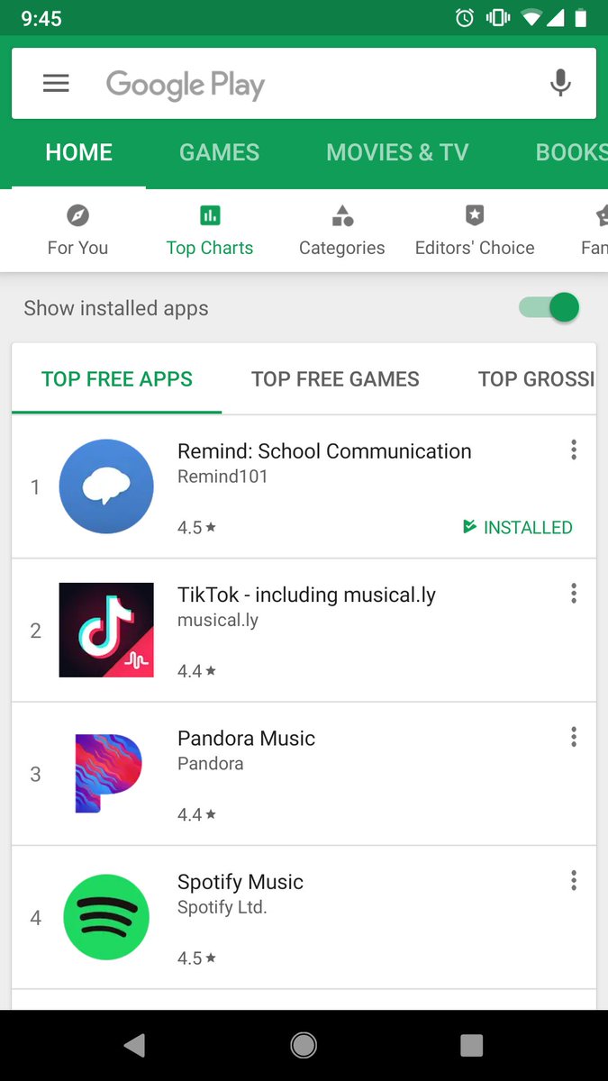 kyleehallb's tweet photo. Not to be outdone by the #iOSappstore, we've officially hit #1 in the #androidappstore! First time for @RemindHQ! As a lifelong #android user, I feel vindicated! https://t.co/IfsFBhf2XB