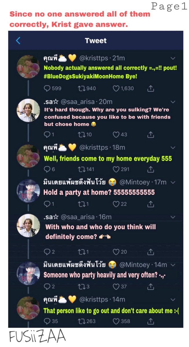 Fᴜsᴇ 107 K S Eng Trans I Won T Translate All His Replies Just This One That He Replied Several Time