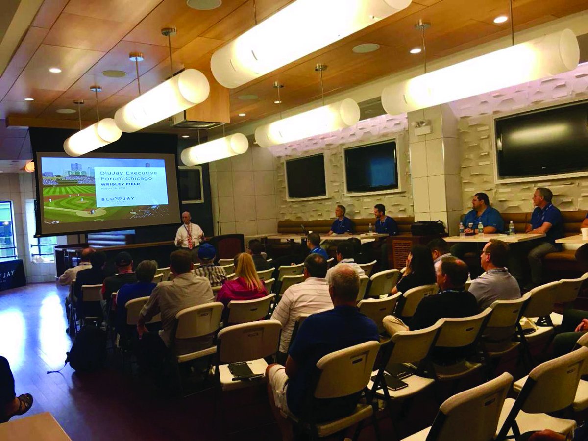 myblujay's tweet image. Thanks to all who attended BluJay’s #ExecutiveForum at #WrigleyRooftops, especially our customer presenters @BallCorpHQ and @weareARYZTA who shared their TM and #LaaS journeys, along with @talkinlogistics #BluJaySolutions #WrigleyField