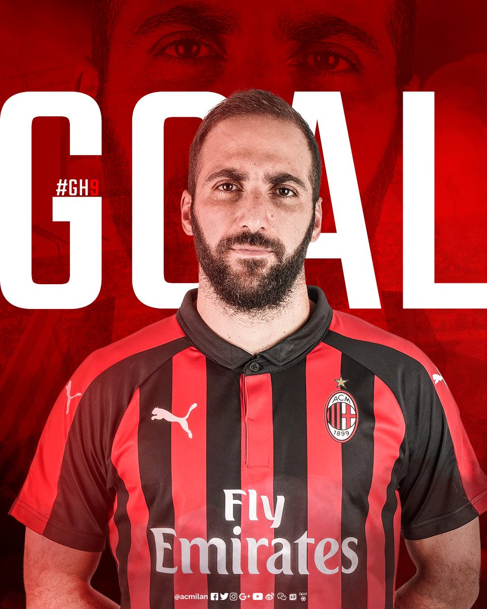 acmilan's tweet photo. 61' @G_Higuain!!!
#MilanRoma 2-1 https://t.co/L9Y0V29M7n