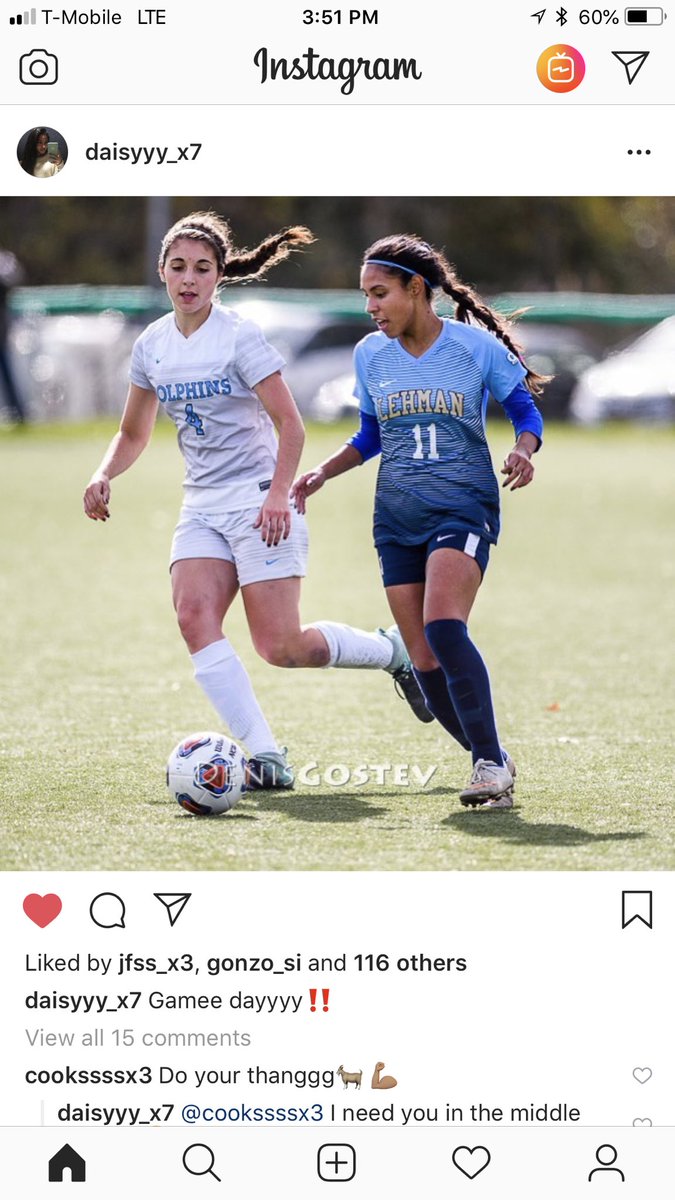 former PC RAMS captain Daisy Gomez playing her last year at Lehman College, Last year Cunnybplayer of the year.