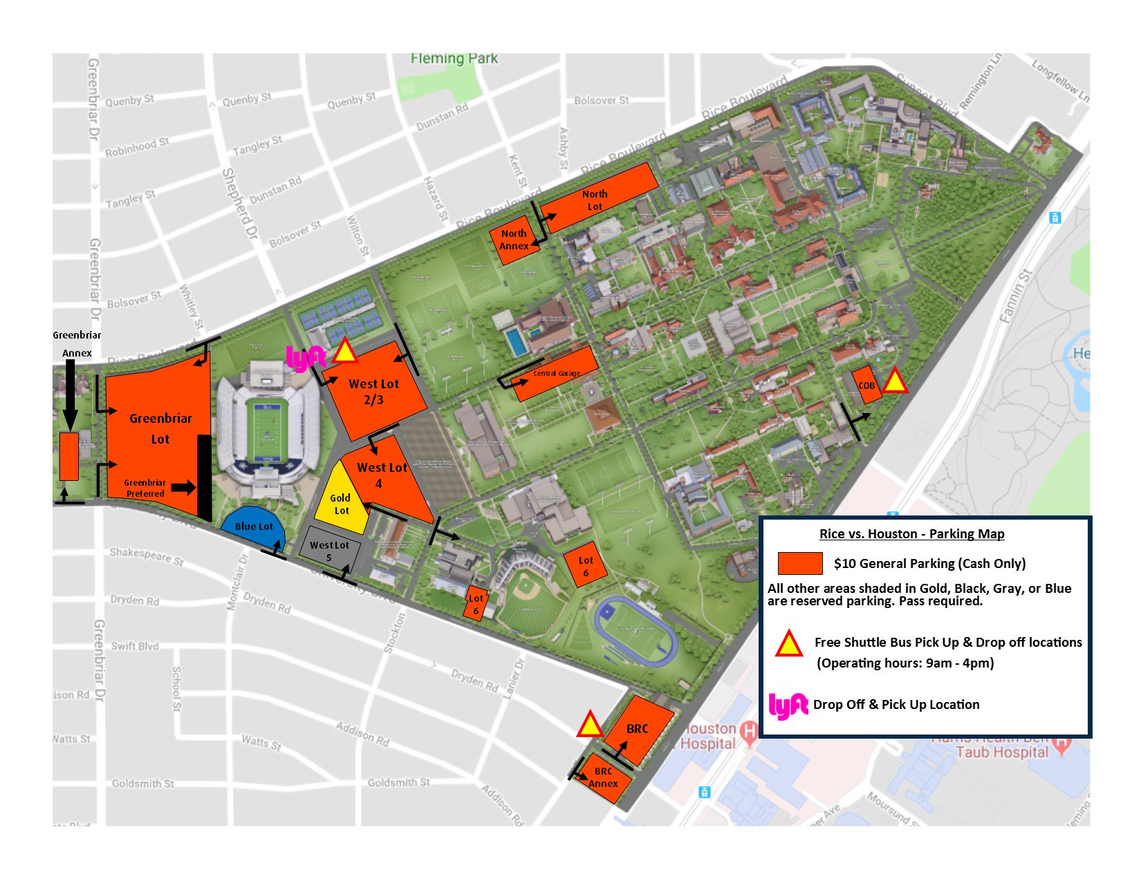Rice University Parking Map Rice Facilities (@Ricefacilities) / Twitter