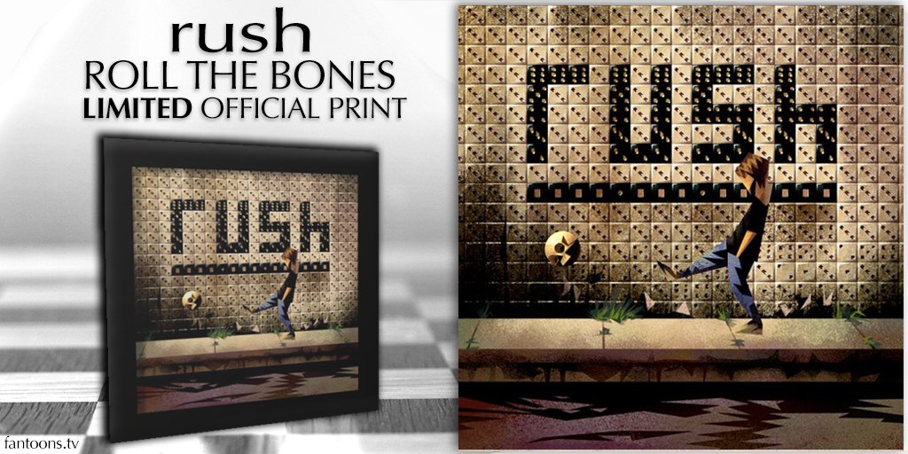 Fantoons's tweet photo. Happy 27th Anniversary to @RushtheBand's 'Roll the Bones'! Celebrate today with one of our newest prints: https://t.co/eVDZ5DKY6q https://t.co/psYpmOf33o