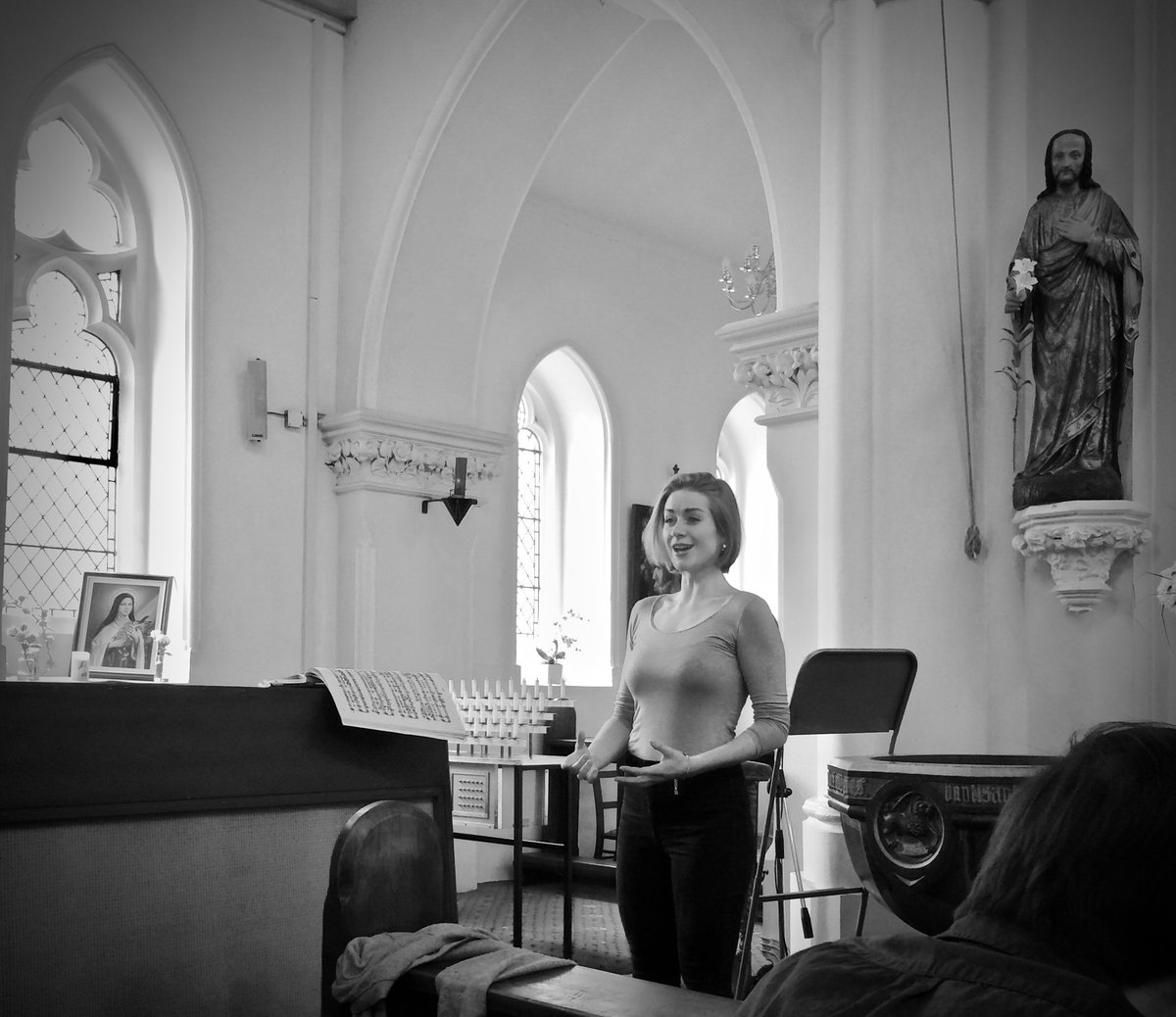 St Joseph blessing #Poulenc's #BreastsOfTiresias in rehearsal today! <a href="/Ryearts/">Rye Arts Festival</a> <a href="/fuller_louise/">Louise Fuller</a> <a href="/kraynerbaritone/">Kieran Rayner</a> <a href="/j_musgrave/">Jonathan Musgrave</a>